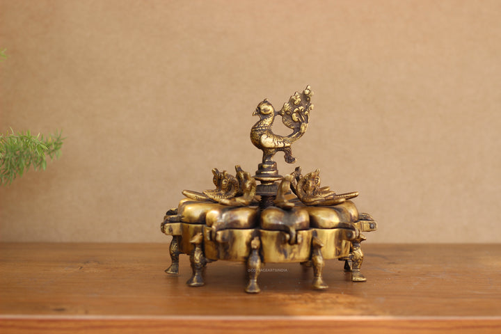 Brass Sindoor Box 6"