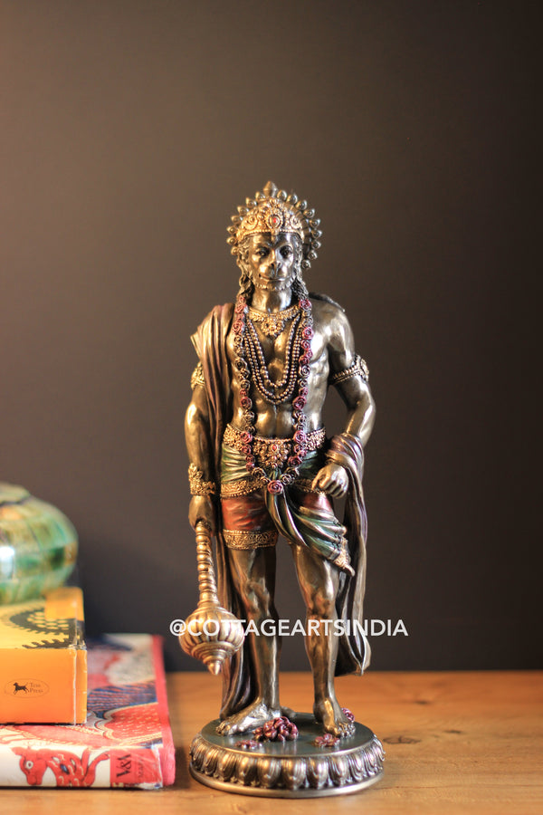 Bonded Resin Standing Hanuman 11''