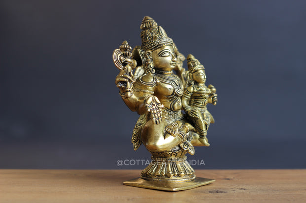 Brass Shiva Parvati Chola Style