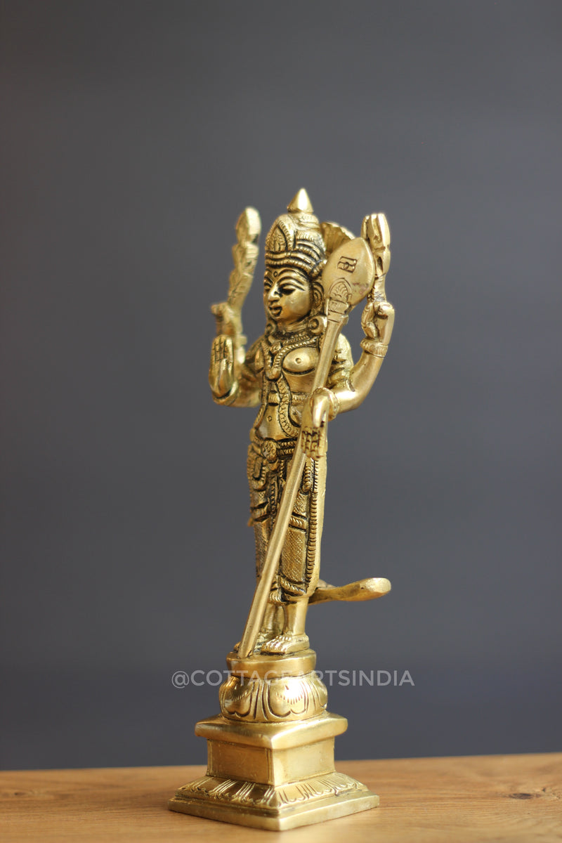 Brass Lord Murugan Peacock Statue
