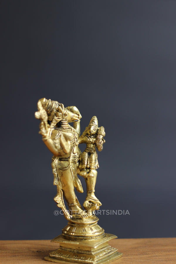 Brass Varaha with Bhumi Devi/ Bhudevi