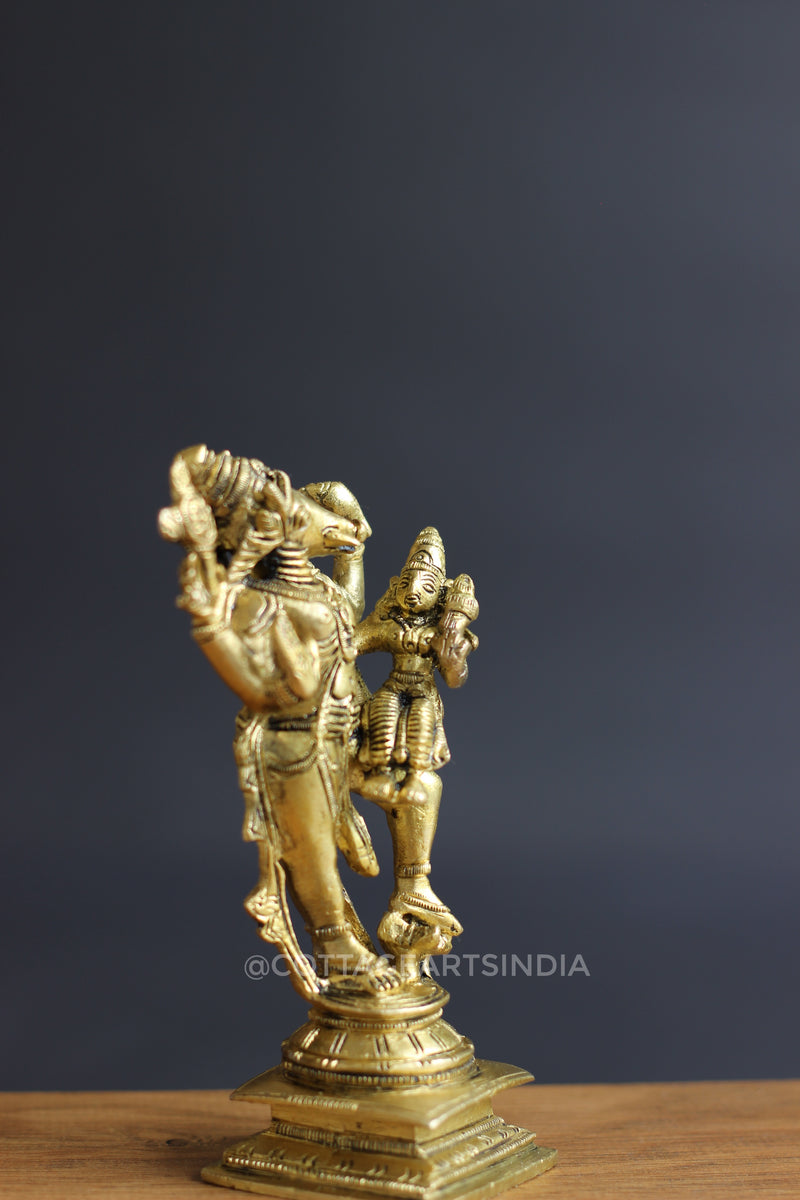 Brass Varaha with Bhumi Devi/ Bhudevi