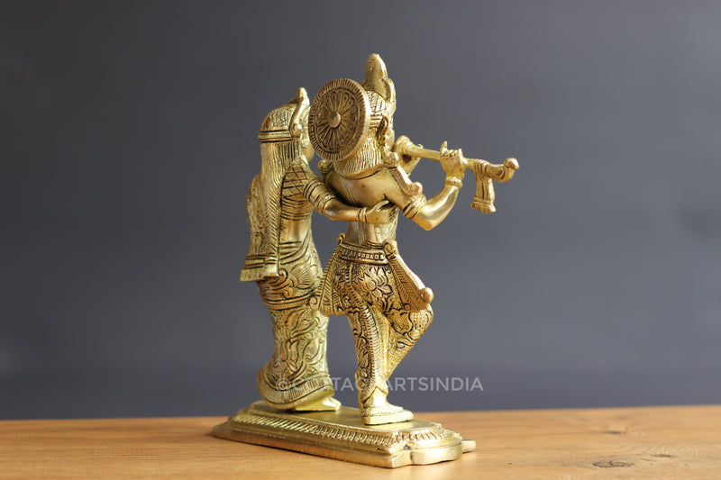 Brass Radha and Krishna 7.5''