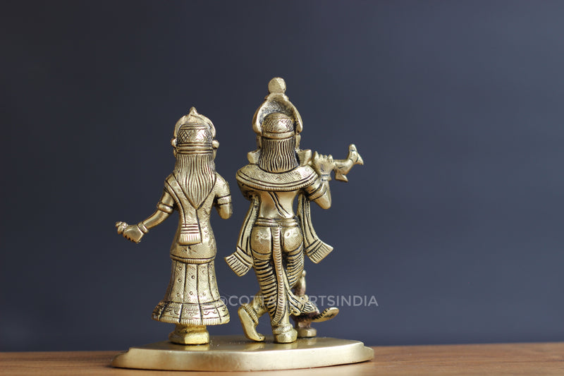 Brass Radha and Krishna 5.5''