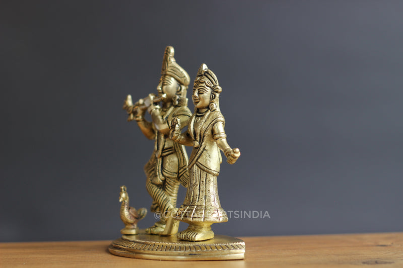 Brass Radha and Krishna 5.5''