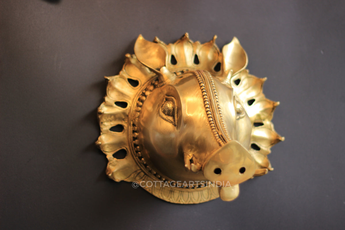 Brass Wall Hanging Varaha Mask