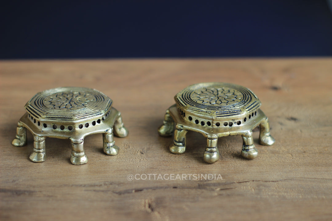 Brass Chowki Pair