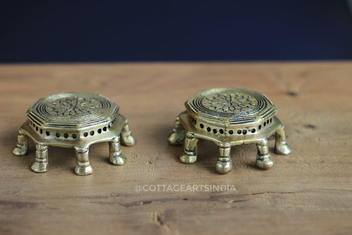 Brass Chowki Pair