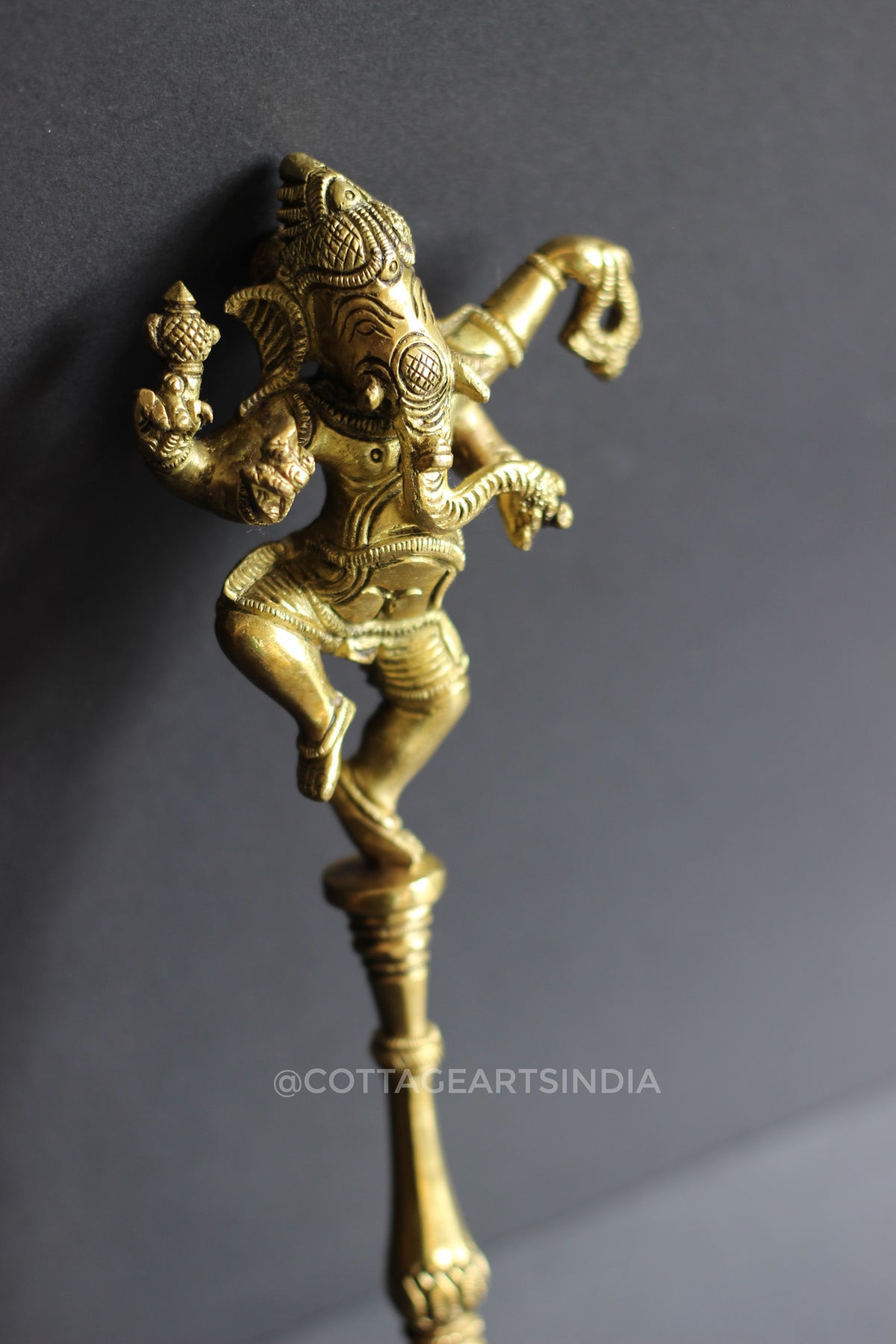 Brass Ganesha Pooja spoon