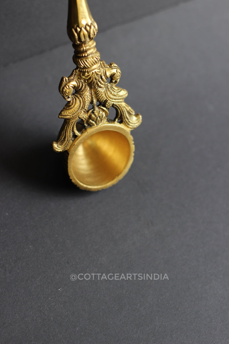 Brass Ganesha Pooja spoon