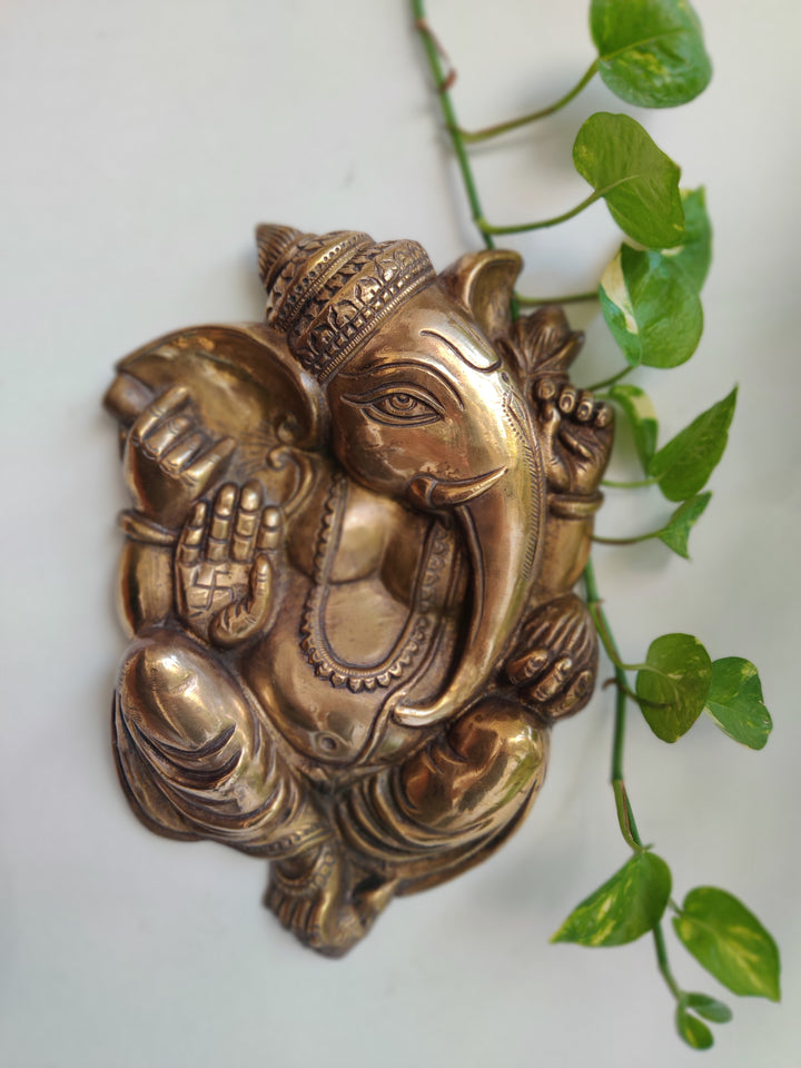 Brass Ganesha Wall Hanging