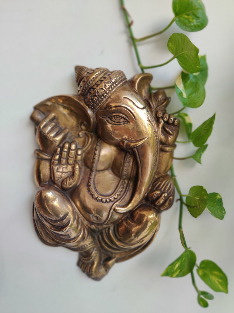 Brass Ganesha Wall Hanging