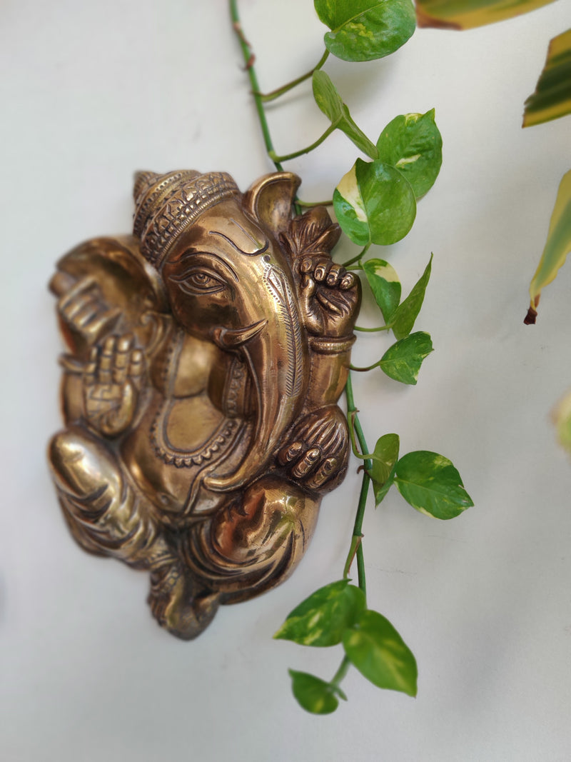 Brass Ganesha Wall Hanging