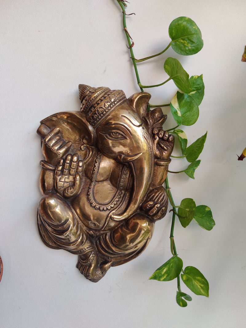 Brass Ganesha Wall Hanging