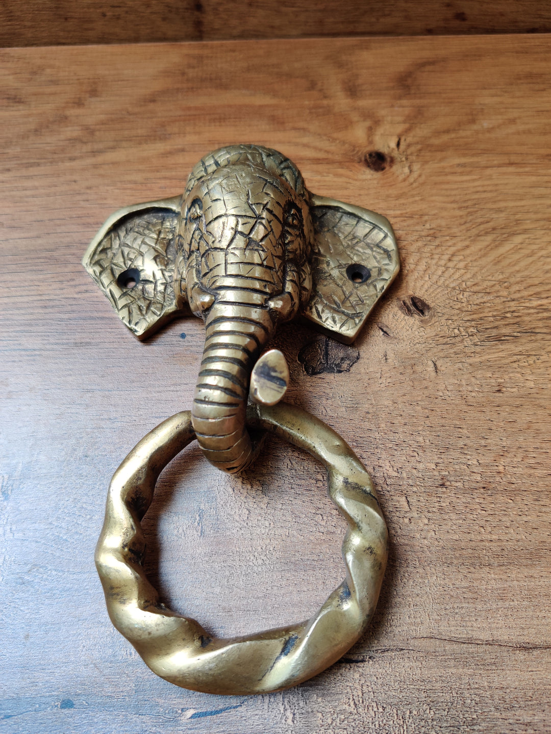 Brass Elephant Door Knocker