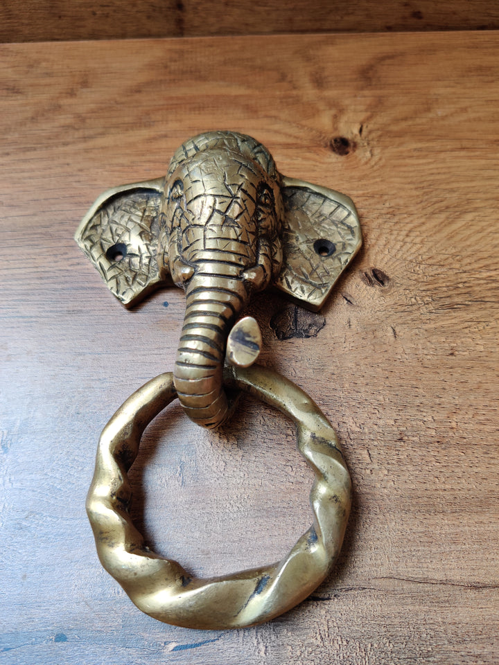Brass Elephant Door Knocker