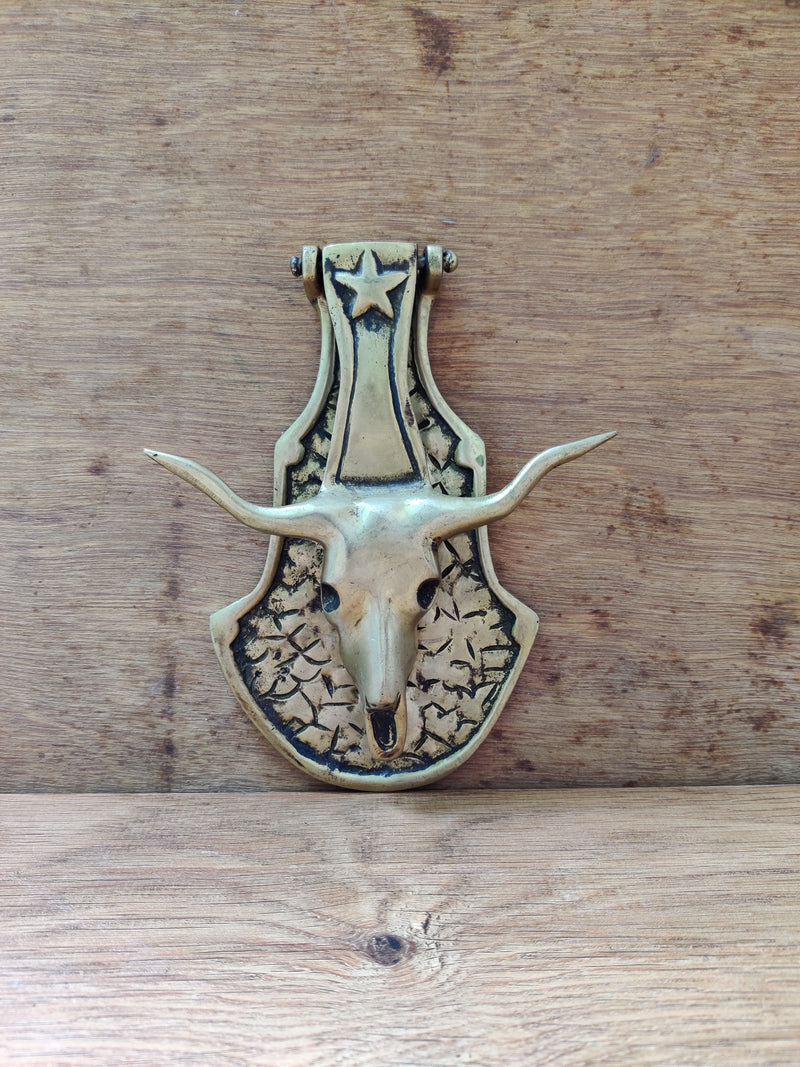 Brass Bull Head Door Handle