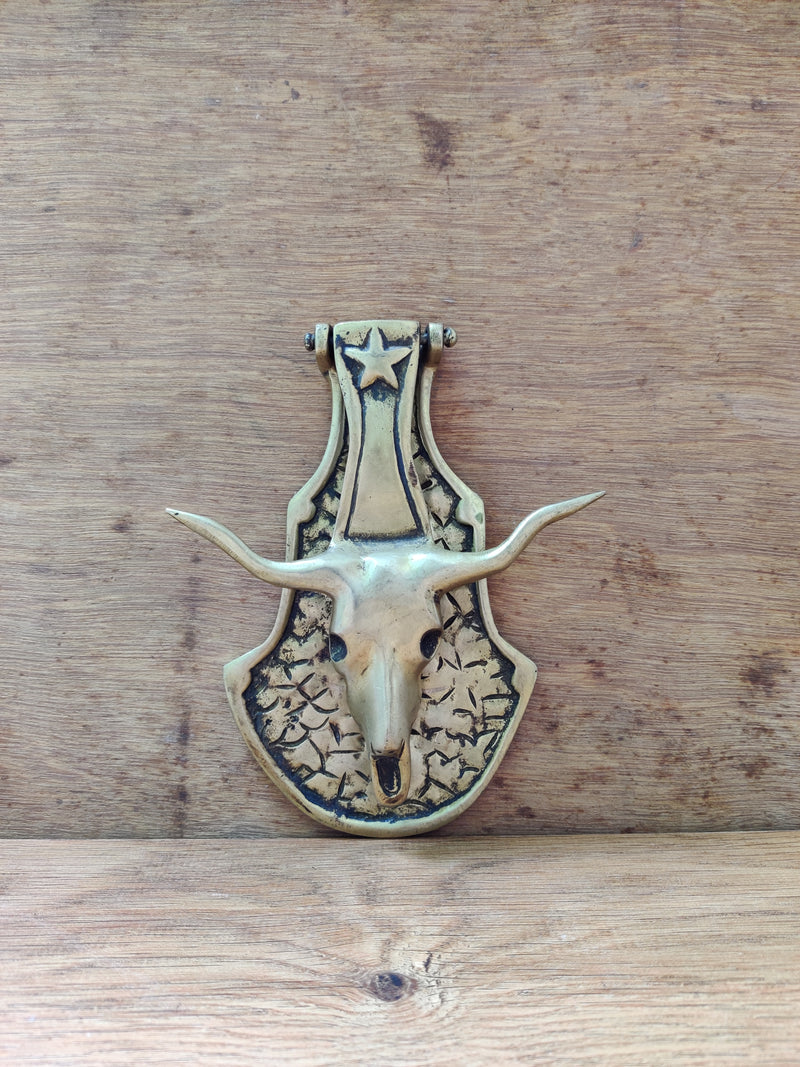 Brass Bull Head Door Handle