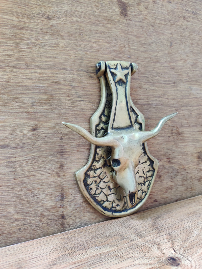 Brass Bull Head Door Handle