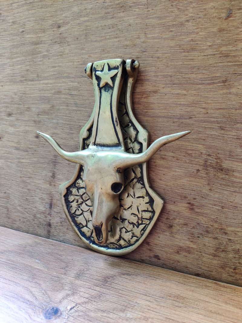 Brass Bull Head Door Handle