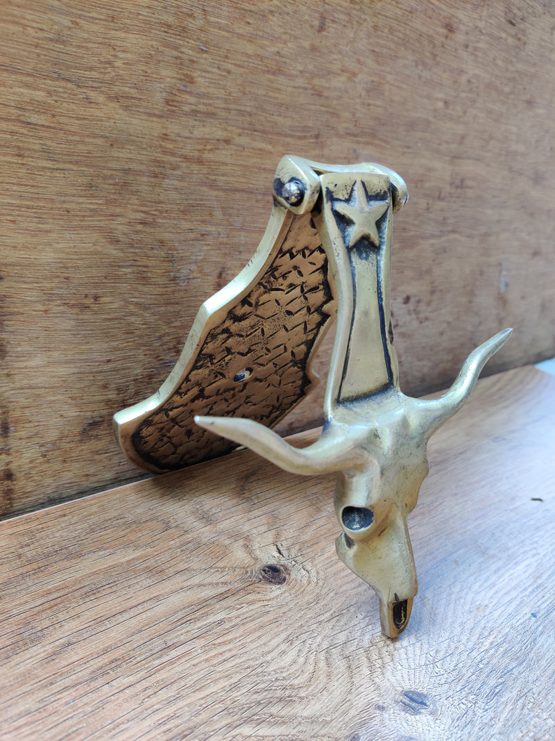 Brass Bull Head Door Handle