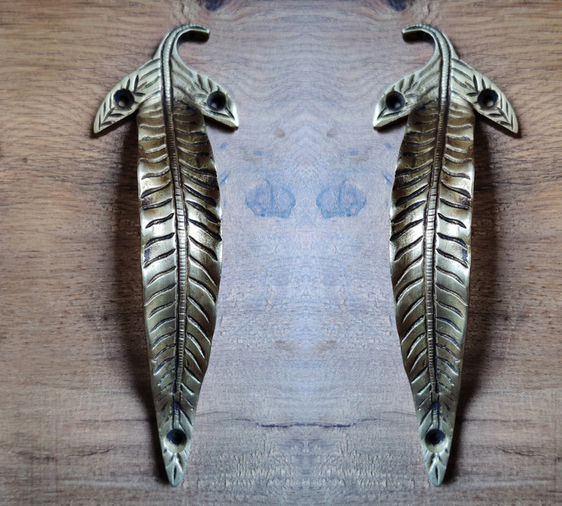 Brass Leaf Door Handle (PAIR)