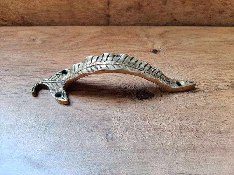 Brass Leaf Door Handle (PAIR)