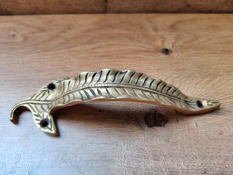 Brass Leaf Door Handle (PAIR)