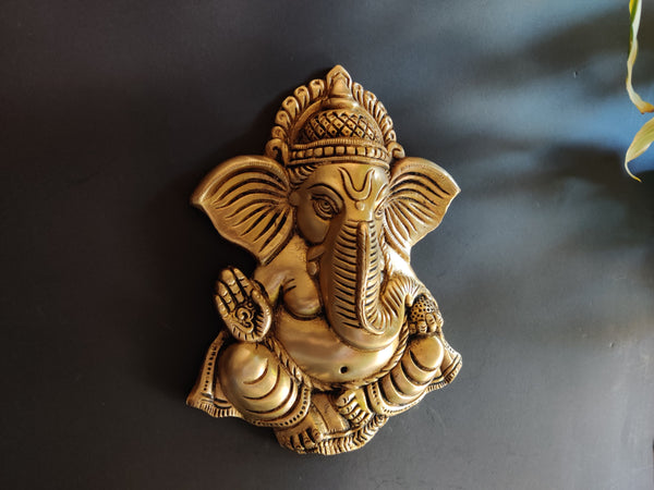 Brass Ganesha Wall Decor