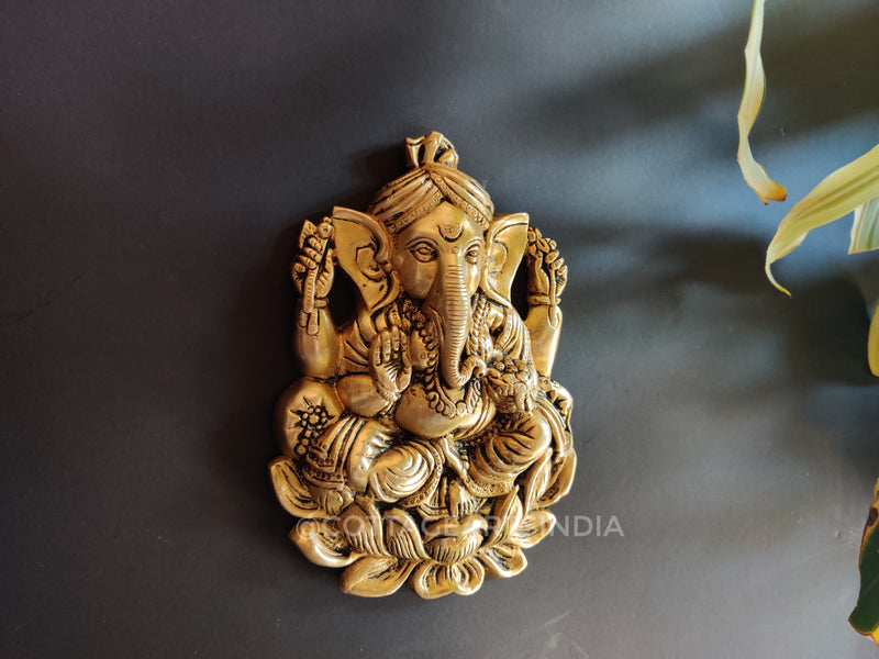 Brass Ganesha Wall Decor