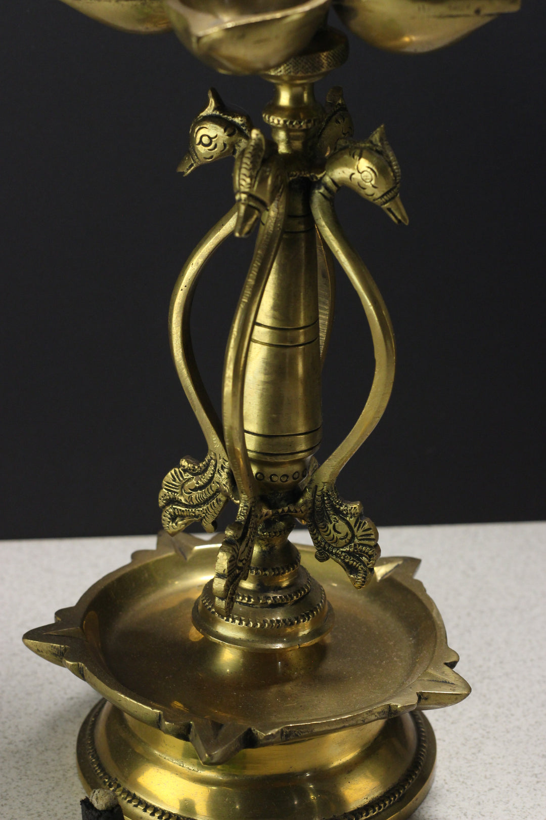 Brass Oil Diya Peacock