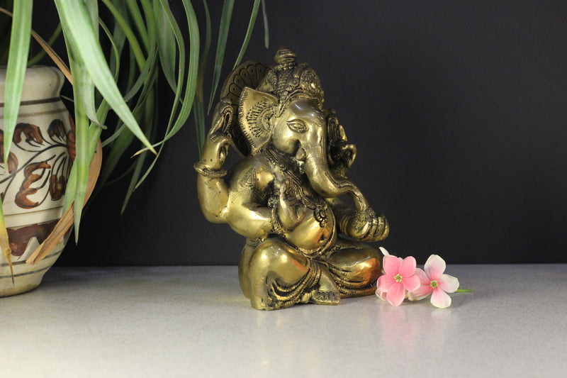 Brass Ganesha Statue 7''