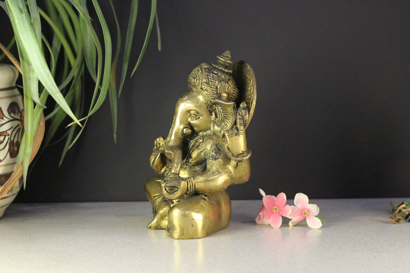 Brass Ganesha Statue 7''