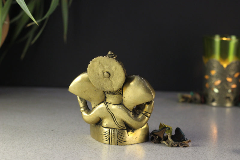 Brass Mukt Ganesha 3.5''