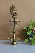 Brass Oil Lamp Annapakshi Double 20”, Diya