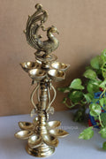 Brass Oil Lamp Annapakshi Double 20”, Diya