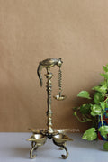 Brass Parrot Oil Lamp 14”