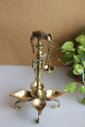 Brass Parrot Oil Lamp 14”