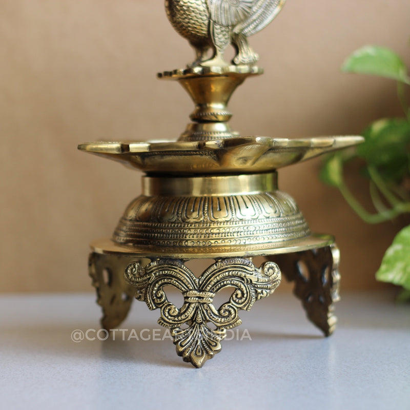 Brass Annapakshi Oil Lamp 14”