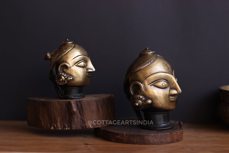 Brass Gauri Head Pair