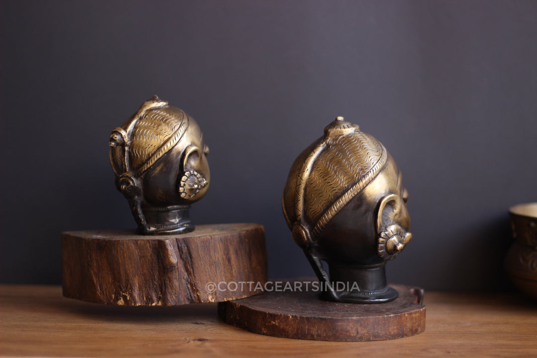 Brass Gauri Head Pair