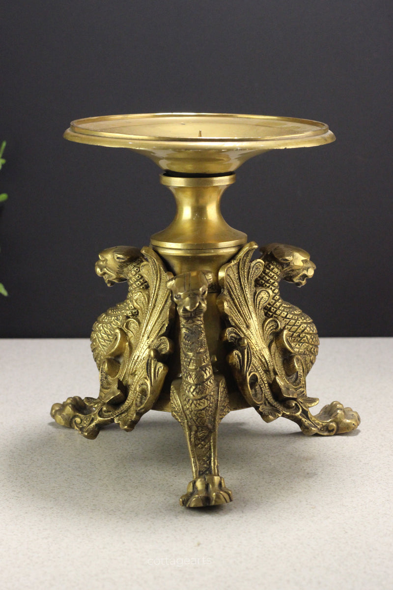 Brass Candle Stand Yali 7''