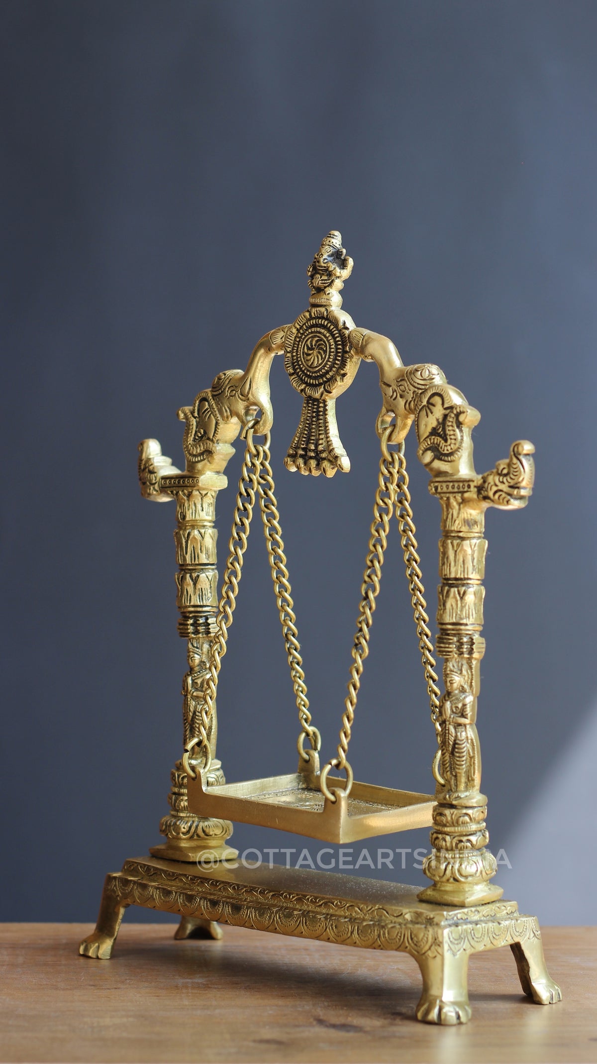 Brass Swing 12 Inch | Handcrafted Traditional Brass Jhula