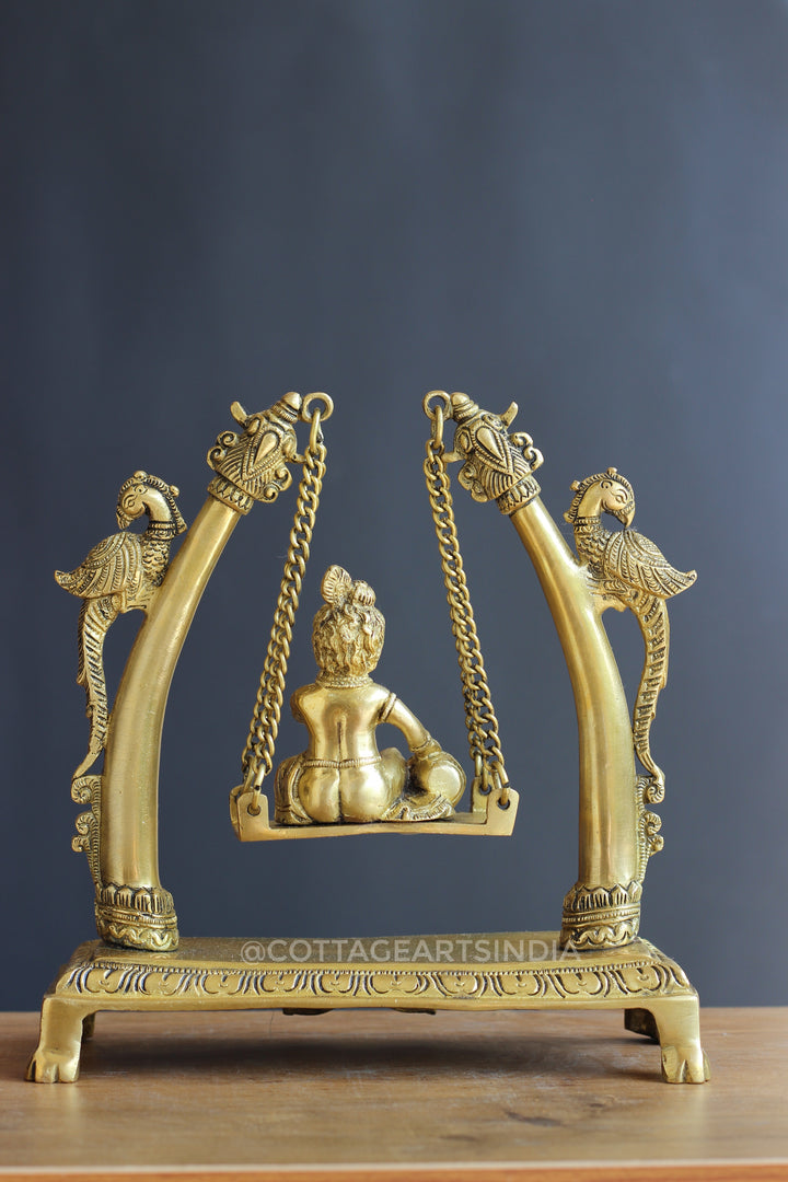 Brass Krishna on Swing
