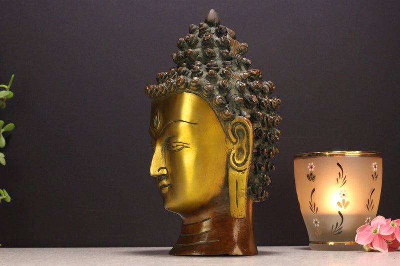 Brass Buddha Head Dual Color