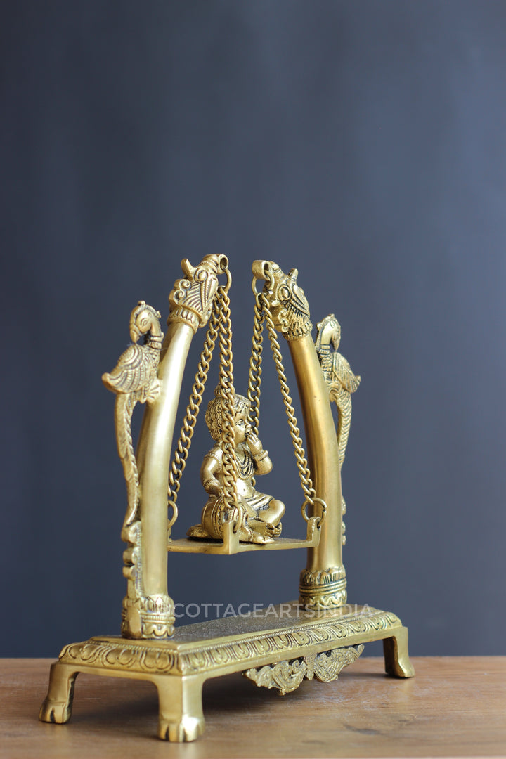 Brass Krishna on Swing