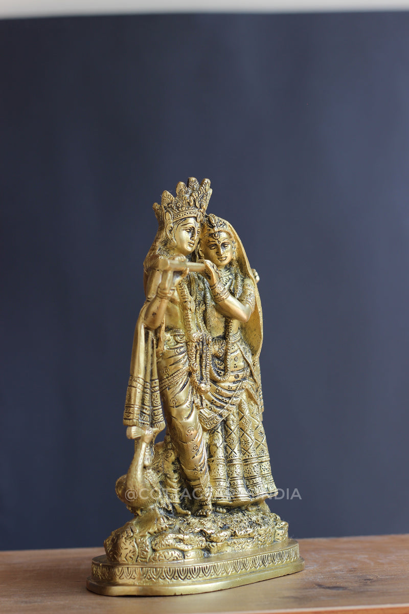 Brass Radha Krishna 10"