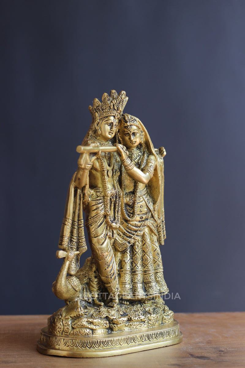 Brass Radha Krishna 10"