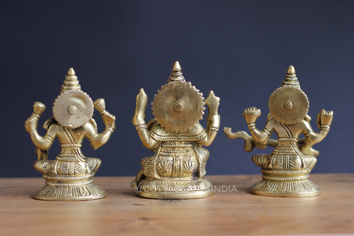 Brass Laxmi , Ganesh , Saraswati 5"