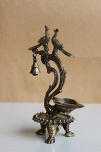 Brass Oil Diya with Bell 11''